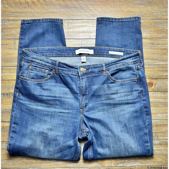 Vintage America Blues Denim - Vintage America Weekend Crop Jeans Women's 14 Blue Stretch Denim Straight